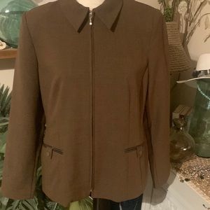 Erika unlined chocolate brown blazer Size 10